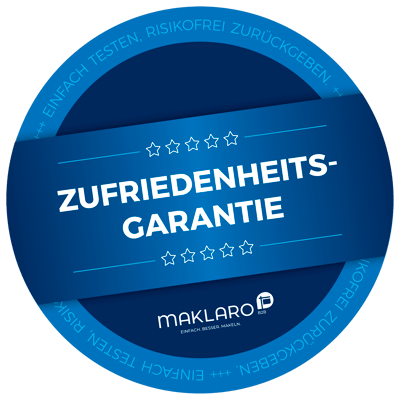 Maklaro B2B Siegel Zufriedenheitsgarantie 1920x1920px